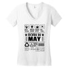 Born In May Women's V-Neck T-Shirt