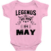 Legends Are Born In May Baby Onesie
