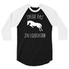 j'peux pas j'ai &eacute;quitation blc 3/4 Sleeve Shirt