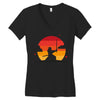 Samurai Sunset Women's V-Neck T-Shirt