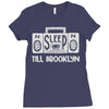 no sleep boombox Ladies Fitted T-Shirt