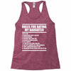 rules for dating my daughter Racerback Tank