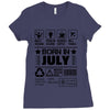 Born In July Ladies Fitted T-Shirt