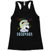 unicorns are born in december cute unicorn Racerback Tank