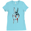 peace and love usa flag Ladies Fitted T-Shirt