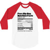 clebrity hip hop nutrition 3/4 Sleeve Shirt