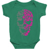 two coloured patterned skull   mens funny Baby Bodysuit
