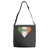 donnelly irish superhero Adjustable Strap Totes