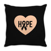 Hope With Heart Throw Pillow