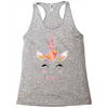 birthday unicorn family series sister Racerback Tank