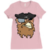pirates face Ladies Fitted T-Shirt