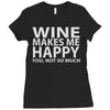 wine makes me happy you, not so much Ladies Fitted T-Shirt
