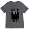 never forget floppy disk V-Neck Tee