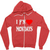 i f'n heart  mondays girls Zipper Hoodie