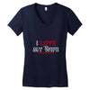 i love it when my wife lets me go mountain biking Women's V-Neck T-Shirt