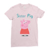peppa pig sister pig Ladies Fitted T-Shirt
