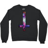 inverted galaxy cross funny  religion banter space fashion new Crewneck Sweatshirt