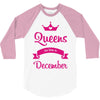 queens are born in december 3/4 Sleeve Shirt