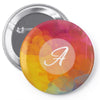 letter a  initial Pin-back button