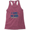 my wife lets me fishing Racerback Tank