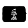 keep calm and love lions Laptop sleeve