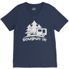 roughin' it roughing trailer camping camp V-Neck Tee