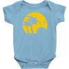 beach silhouette birds sand sunset Baby Onesie