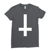 wasted youth inverted cross indie geek swag funny Ladies Fitted T-Shirt