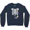 pregnant skeleton baby costume halloween maternity ninja ladies Crewneck Sweatshirt