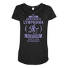 I am a Hodgkins Cancer Survivor - What's Your Superpower? Maternity Scoop Neck T-shirt