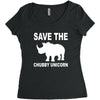 chubby unicorn Women's Triblend Scoop T-shirt
