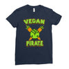 vegan pirate Ladies Fitted T-Shirt