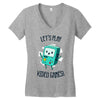 let's play video games Women's V-Neck T-Shirt
