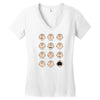 charlie moticons Women's V-Neck T-Shirt