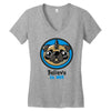 believe in pugcorns Women's V-Neck T-Shirt