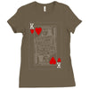 king of hearts playing card Ladies Fitted T-Shirt