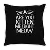 are you kitten me Throw Pillow