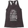 the lake is calling Racerback Tank