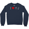 i love house music Crewneck Sweatshirt