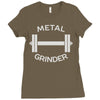 gym dumbbell Ladies Fitted T-Shirt