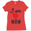 love mom Ladies Fitted T-Shirt