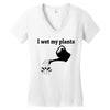 i wet my plants Women's V-Neck T-Shirt