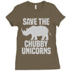 save the chubby unicorns (2) Ladies Fitted T-Shirt