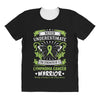 Never Underestimate The Strength Of A Lymphoma Cancer Warrior All Over Women's T-shirt