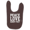 peace. love. sandy feet. Baby Bibs