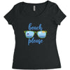 Beach Please Women's Triblend Scoop T-shirt