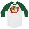 pizza pug 3/4 Sleeve Shirt