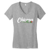 chicana with rose Women's V-Neck T-Shirt