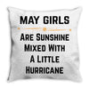 May Girls Throw Pillow