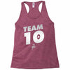 team 10  silver Racerback Tank